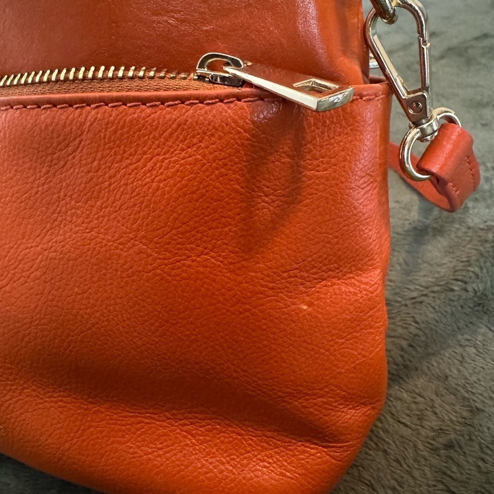 Divina Firenze Lilla Orange Handmade Leather Bag Italy. 100% Leather - Picture 3 of 12
